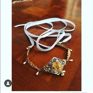 ✨🌟✨Cosmik Souls Silver w Vintage Jewelry Choker✨